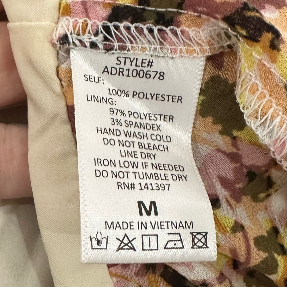 Astr The Label Blush Yellow Multi Color Mini Dress Back Zipper Size Medium - Picture 13 of 13